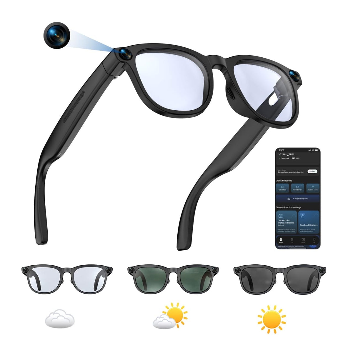 Ai smart camera glasses