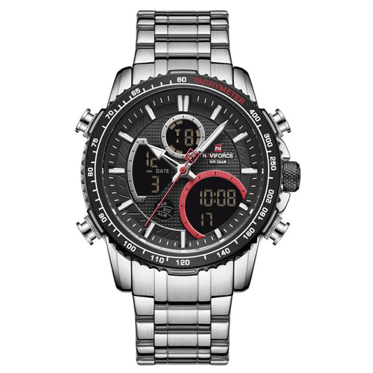 Stainless Watch- silver naviforce